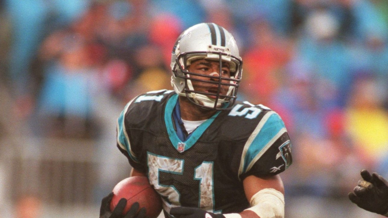 HOF LB Sam Mills, en su etapa con los Carolina Panthers