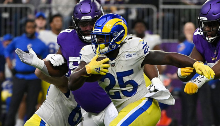 RB Sony Michel en su etapa con Los Angeles Rams