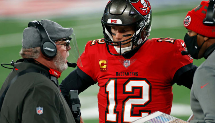 QB Tom Brady y HC Bruce Arians