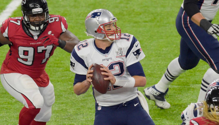 QB Tom Brady con los New England Patriots en el Super Bowl LI