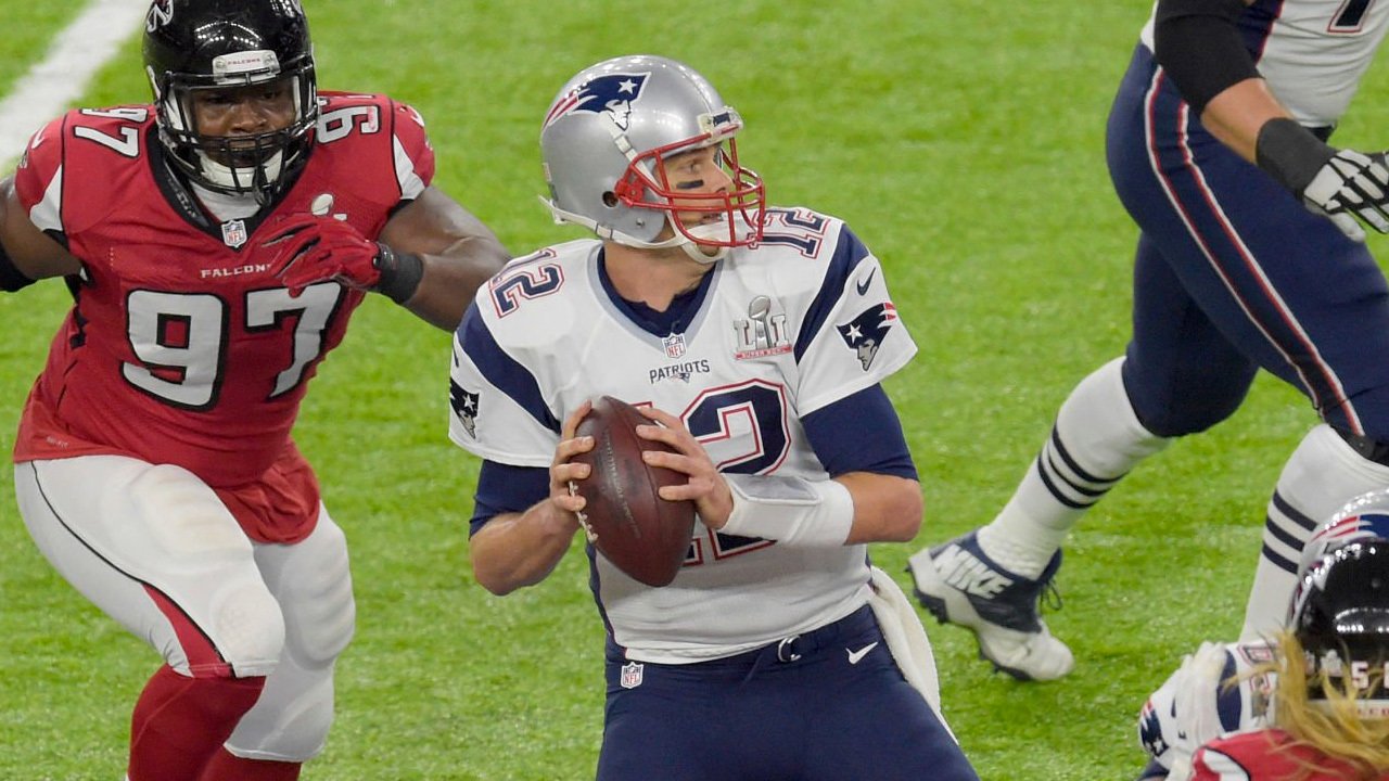 QB Tom Brady con los New England Patriots en el Super Bowl LI