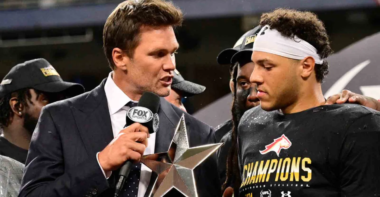 Tom Brady (izquierda), analista de Fox